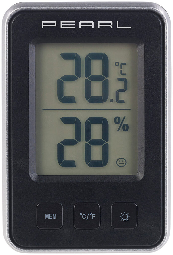 Digitales Thermometer/Hygrometer mit Komfortanzeige und LCD-Display Digitales Thermometer/Hygrometer mit Komfortanzeige und LCD-Display
