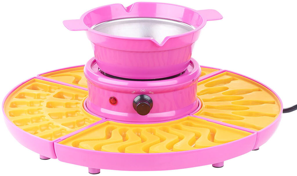Gummibärchen-Maschine und Schokokonfekt-Maker mit Gussformen-Set, 25 W Gummibärchen-Maschine und Schokokonfekt-Maker mit Gussformen-Set, 25 W