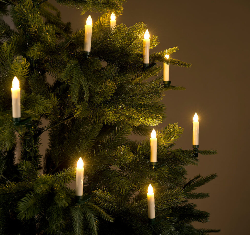 10er-Set LED-Weihnachtsbaum-Kerzen mit IR-Fernbedienung, Timer, weiss 10er-Set LED-Weihnachtsbaum-Kerzen mit IR-Fernbedienung, Timer, weiss