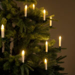 10er-Set LED-Weihnachtsbaum-Kerzen mit IR-Fernbedienung, Timer, weiss
