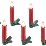 10er-Set LED-Weihnachtsbaum-Kerzen mit IR-Fernbedienung, rot