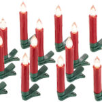 20er-Set LED-Weihnachtsbaum-Kerzen mit IR-Fernbedienung, rot