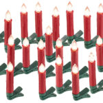 30er-Set LED-Weihnachtsbaum-Kerzen mit IR-Fernbedienung, rot