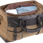 Canvas-Reisetasche mit 2 Aussentaschen und Schultergurt, 30 Liter
