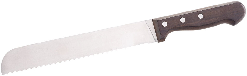 Brotmesser mit 20-cm-Klinge und Griff aus Blackwood-Holz Brotmesser mit 20-cm-Klinge und Griff aus Blackwood-Holz