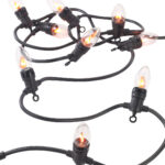 Deko-Lichterkette mit 10 Glühbirnen in Flammen-Optik, IP44,4,2 m