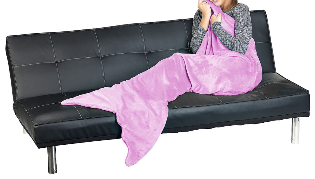 Weiche Meerjungfrau-Decke mit Flosse für Kinder, 140 x 60 cm, lila Weiche Meerjungfrau-Decke mit Flosse für Kinder, 140 x 60 cm, lila