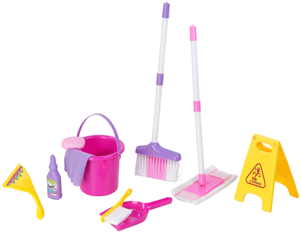 Spielzeug-Putz-Set für Kinder, 10-teilig