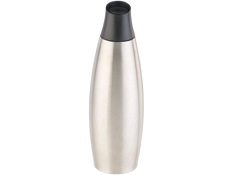 Design-Thermo-Isolierflasche mit Klick-Verschluss, Edelstahl, 650 ml Design-Thermo-Isolierflasche mit Klick-Verschluss, Edelstahl, 650 ml