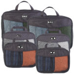 6-teiliges Kompressions-Kleidertaschen-Set fürs Reisegepäck, 2 Grössen