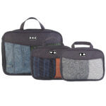 3-teiliges Kompressions-Kleidertaschen-Set fürs Reisegepäck, 2 Grössen
