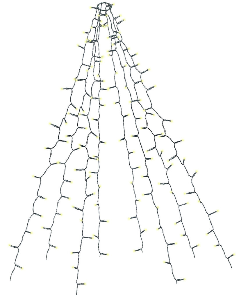 Weihnachtsbaum-Überwurf-Lichterkette mit 8 Girlanden & 320 LEDs, IP44 Weihnachtsbaum-Überwurf-Lichterkette mit 8 Girlanden & 320 LEDs, IP44