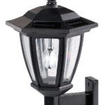 Nostalgische Solar-LED-Wand-Leuchte für aussen, weisses Licht, 25 Lumen