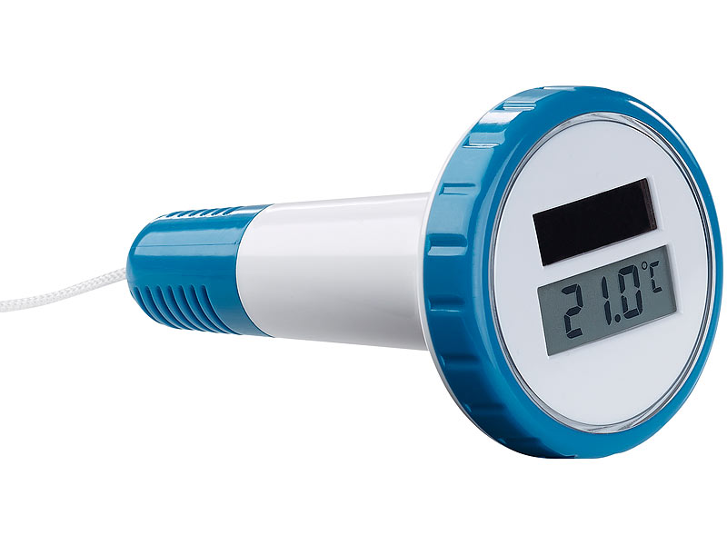Digitales Solar-Teich-& Poolthermometer, LCD-Anzeige, wasserdicht IPX7 Digitales Solar-Teich-& Poolthermometer, LCD-Anzeige, wasserdicht IPX7