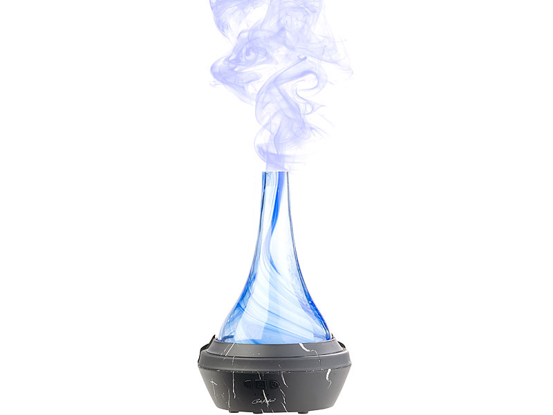 Aroma-Diffusor aus mundgeblasenem Glas, mit Farb-LED, 120 ml Aroma-Diffusor aus mundgeblasenem Glas, mit Farb-LED, 120 ml