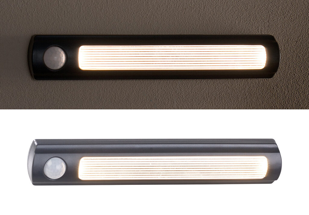 Batterie-LED-Schrankleuchte, PIR- & Lichtsensor, 0,6 W, 25 Lm, 3000 K Batterie-LED-Schrankleuchte, PIR- & Lichtsensor, 0,6 W, 25 Lm, 3000 K