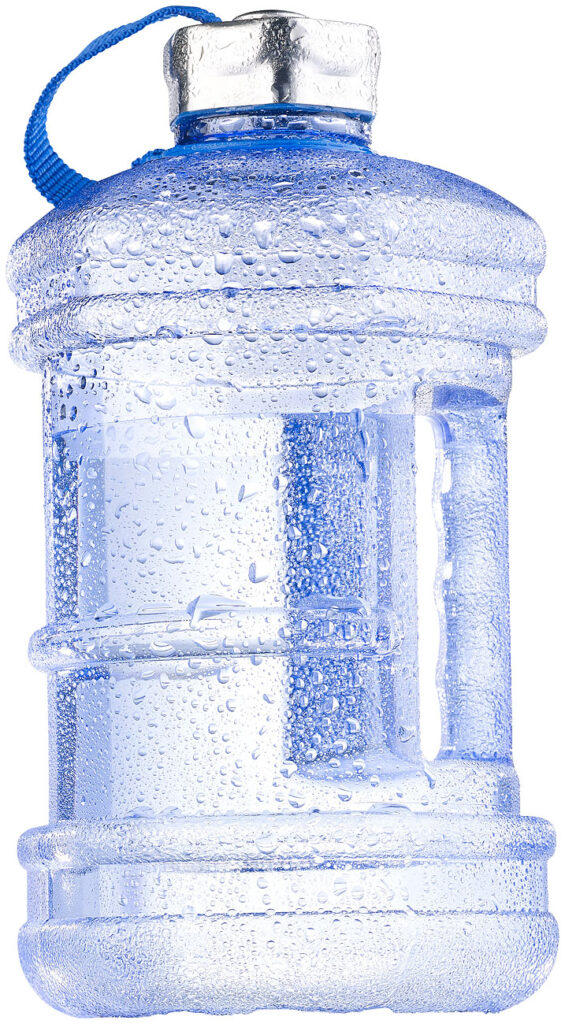 Auslaufsichere Trinkflasche mit Tragegriff, 2,3 l, BPA-frei, blau Auslaufsichere Trinkflasche mit Tragegriff, 2,3 l, BPA-frei, blau
