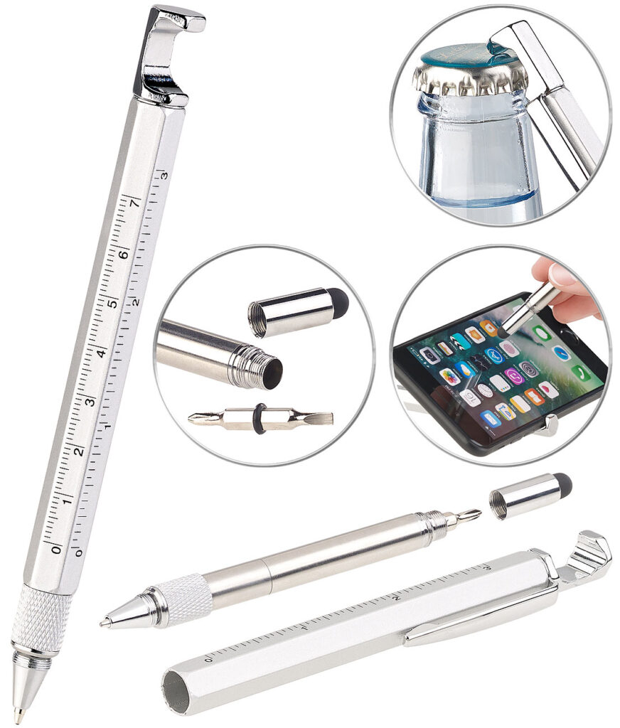7 in 1 – Kugelschreiber mit Touchpen, Schraubendreher, Lineal & mehr 7 in 1 – Kugelschreiber mit Touchpen, Schraubendreher, Lineal & mehr
