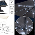 Solar-LED-Sonnenschirm-Lichterkette mit 8 Strängen und 72 LEDs, IP44