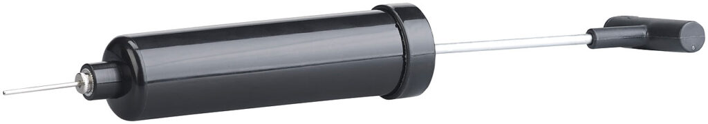 Ballpumpe mit auswechselbarem Nadelventil, 120 ml Pumpvolumen, 19 cm Ballpumpe mit auswechselbarem Nadelventil, 120 ml Pumpvolumen, 19 cm