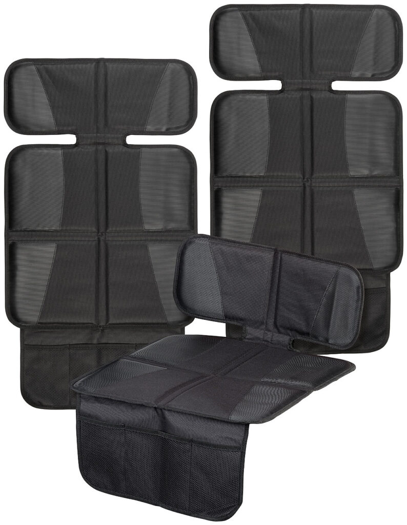 2er-Set Kindersitz-Unterlage „Basic“, 3 Netztaschen, Isofix-geeignet 2er-Set Kindersitz-Unterlage „Basic“, 3 Netztaschen, Isofix-geeignet