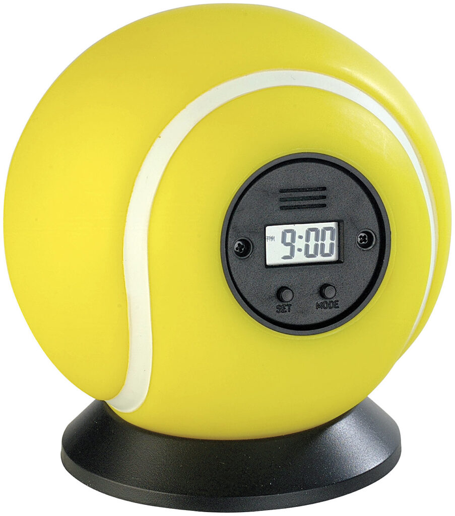 Wurfwecker „Tennisball“, Tennis-Wecker
