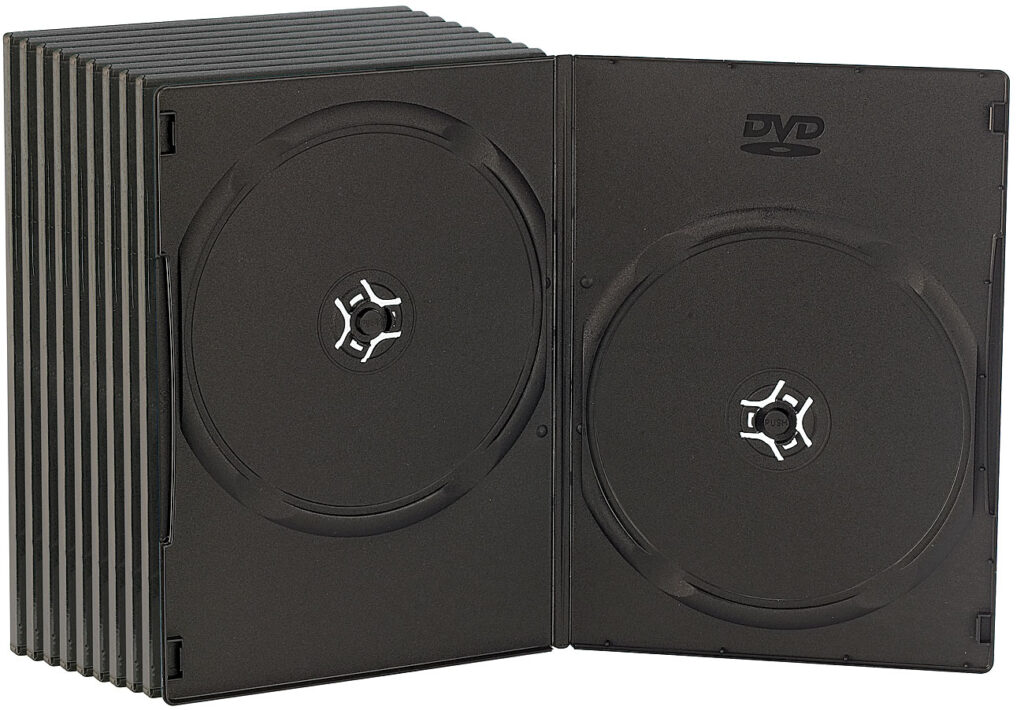 Doppel DVD Slim (7mm) Box 10er-Set schwarz