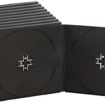 Doppel CD Slim Soft Boxen im 10er-Set, 7 mm, schwarz