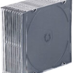 10er-Set Slim-CD-Hüllen transparent/schwarz