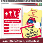 20 Klebefolien wetterfest A4 für Laserdrucker weiss