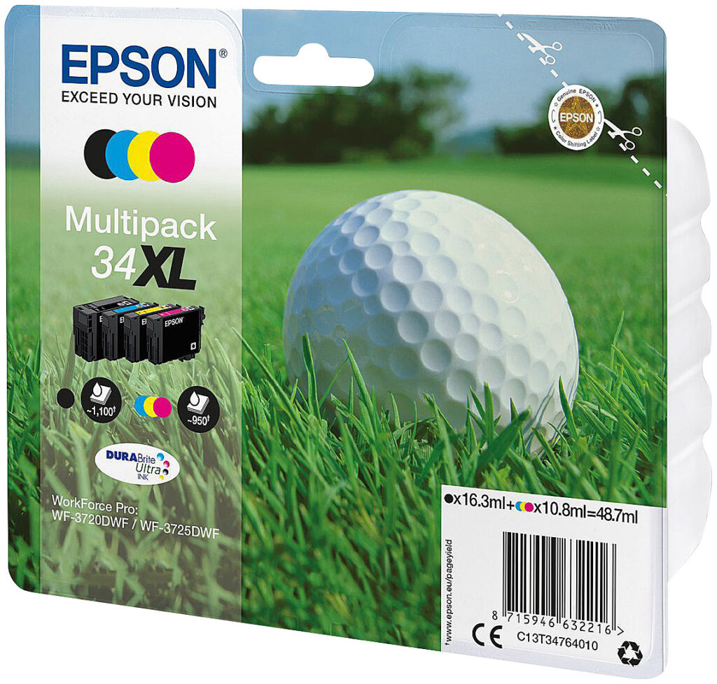 Original-Tintenpatronen-Multipack T3476/34XL für Epson, BK/C/M/Y Original-Tintenpatronen-Multipack T3476/34XL für Epson, BK/C/M/Y
