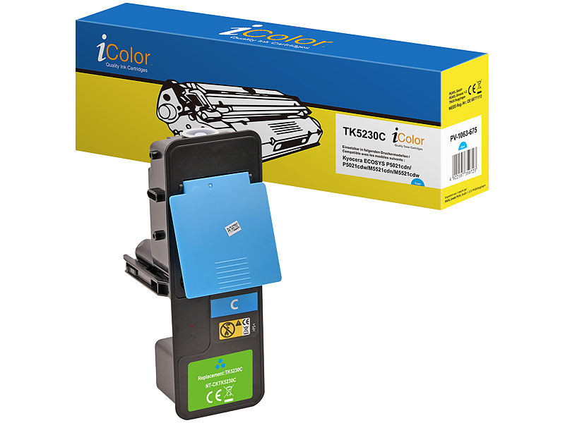 Toner-Kartusche TK-5230C für Kyocera-Laserdrucker, cyan (blau) Toner-Kartusche TK-5230C für Kyocera-Laserdrucker, cyan (blau)