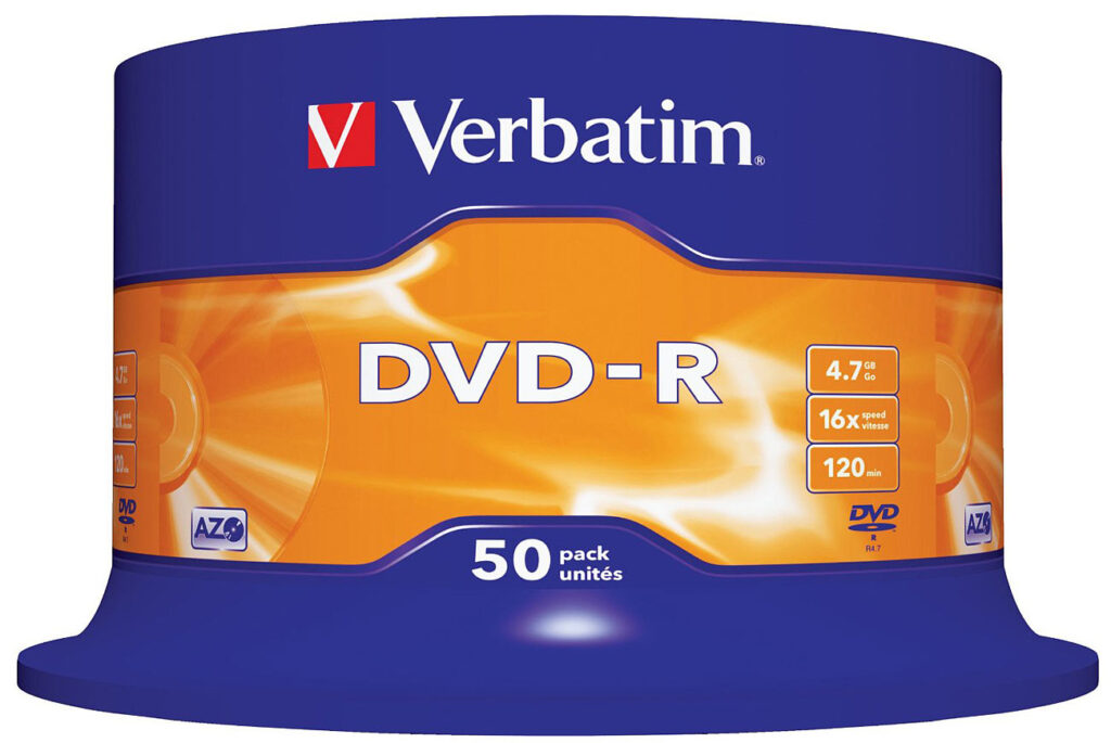 DVD-R Rohlinge 16x AZO-Beschichtung, 50er-Spindel DVD-R Rohlinge 16x AZO-Beschichtung, 50er-Spindel