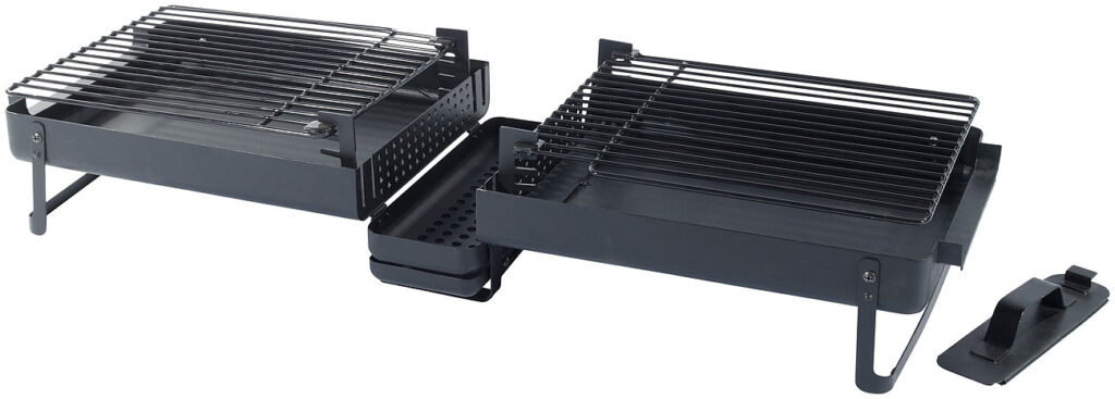 Klappbarer Picknick-Koffer-Grill mit Hitzeschutz
