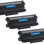 Toner TN2220, black, kompatibel zu Brother MFC-7360N u.v.m., 3er-Set