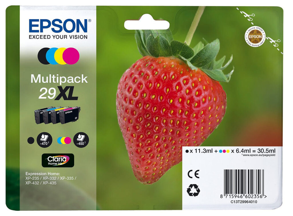 Original Tintenpatronen Multipack 29XL (T2996), BK/C/M/Y Original Tintenpatronen Multipack 29XL (T2996), BK/C/M/Y
