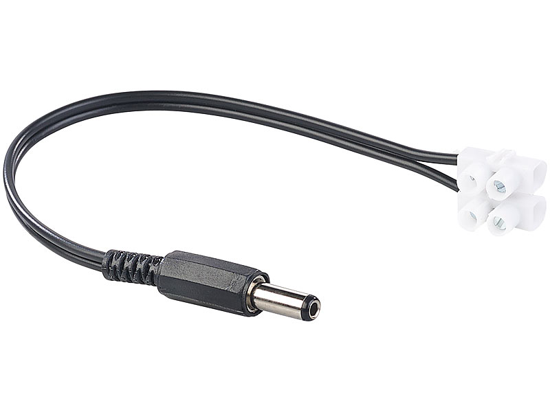 Solar-Modul-Anschlusskabel Hohlstecker 5,5 x 2,1 mm auf Lüsterklemme Solar-Modul-Anschlusskabel Hohlstecker 5,5 x 2,1 mm auf Lüsterklemme