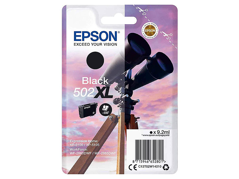 Original-Tintenpatrone 502XL C13T02W14010, black, 9,2 ml Original-Tintenpatrone 502XL C13T02W14010, black, 9,2 ml