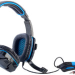Gaming-Headset mit Lautstärkeregler und Mikrofon-Stummschalter