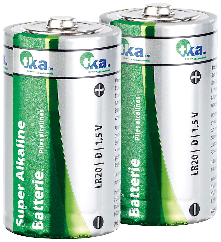 Super Alkaline Batterien Mono 1,5V Typ D im 2er-Pack Super Alkaline Batterien Mono 1,5V Typ D im 2er-Pack