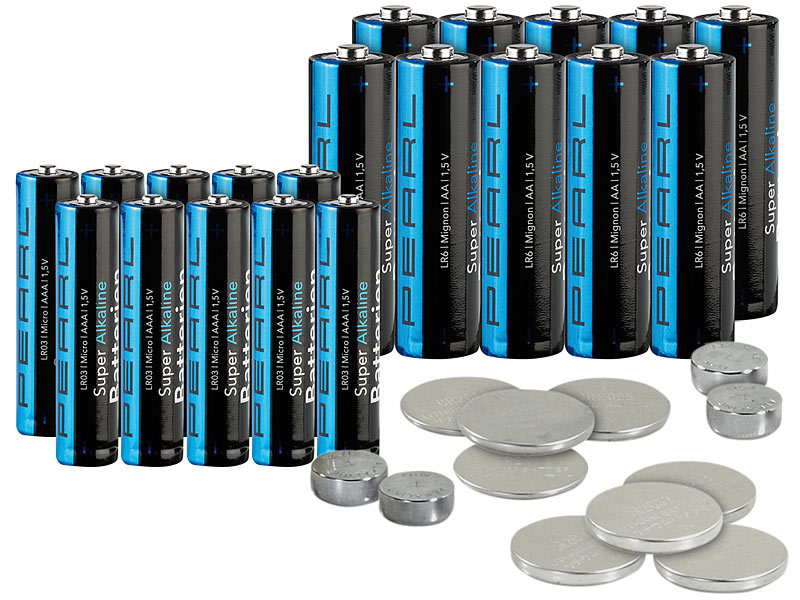 Batterie-Set 32-teilig mit Alkaline- und Lithium-Zellen Batterie-Set 32-teilig mit Alkaline- und Lithium-Zellen