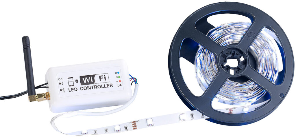 WLAN-Controller für Smartphone-Fernsteuerung von LED-Streifen / Strips WLAN-Controller für Smartphone-Fernsteuerung von LED-Streifen / Strips