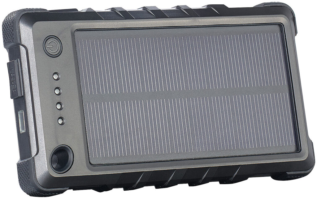 Wetter- & stossfeste Solar-Powerbank PB-80.s mit 8.000 mAh, IP65 Wetter- & stossfeste Solar-Powerbank PB-80.s mit 8.000 mAh, IP65