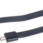 Micro-USB-Lade- & Daten-Flachkabel mit durchgeschleiftem USB-Port, OTG