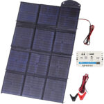 Mobiles, faltbares Solarpanel mit 12 monokristallinen Zellen, 150 Watt