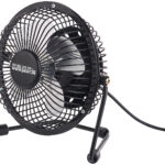 Mini-USB-Tischventilator, Vollmetall, neigbar um 360°, 2,5 W, Ø 15 cm