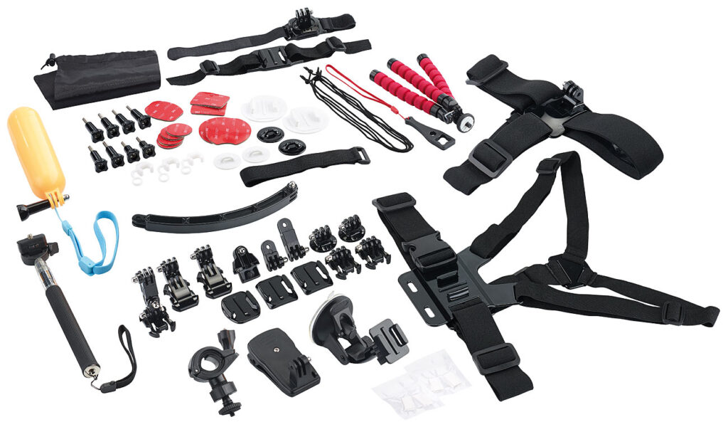 66in1-Zubehör-Set für Action-Cam DV-4017.WiFi, DV-850.WiFi und GoPro® 66in1-Zubehör-Set für Action-Cam DV-4017.WiFi, DV-850.WiFi und GoPro®