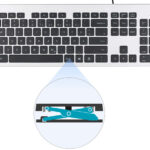 USB-Voll-Tastatur, Super-Slim mit Scissor-Tasten, Ziffernblock, flach