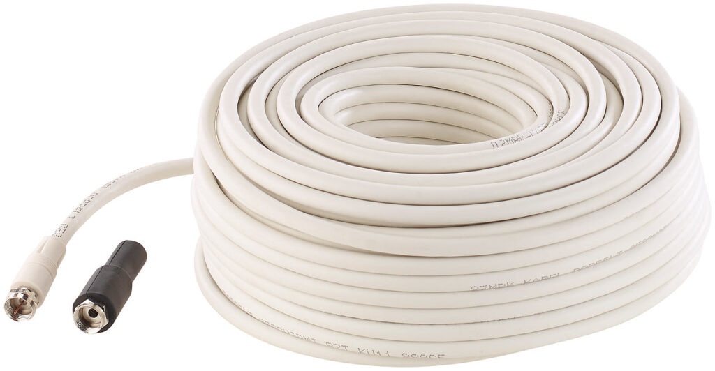 Sat-Anschluss-Set mit 25 m zuschneidbarem Kabel und 2 F-Steckern Sat-Anschluss-Set mit 25 m zuschneidbarem Kabel und 2 F-Steckern