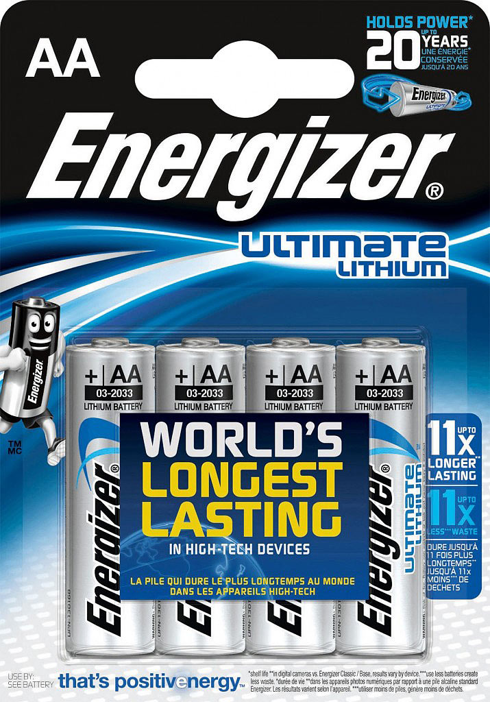 Ultimate Mignon Lithium-Batterie AA Mignon 1,5 V 4er-Pack Ultimate Mignon Lithium-Batterie AA Mignon 1,5 V 4er-Pack